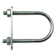 MIDWEST FASTENER Round U-Bolt, 1/4"-20, 1-3/8 in Wd, 2-3/4 in Ht, Zinc Plated Steel, 10 PK 52262